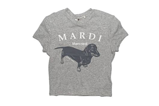 Mardi Mercredi DDANJI Cropped Tee Grey White