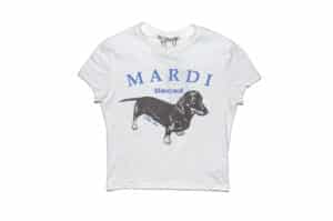Mardi Mercredi DDANJI Cropped Tee White Purple