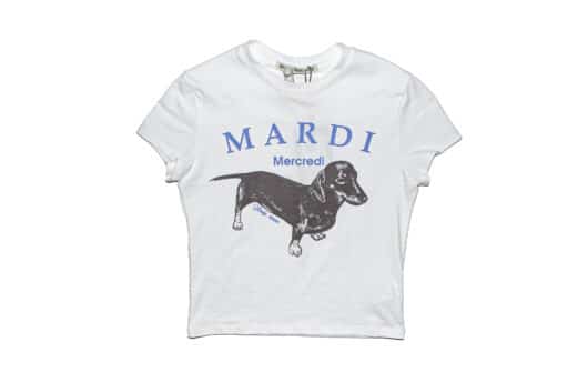 Mardi Mercredi DDANJI Cropped Tee White Purple
