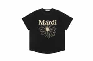 Mardi Mercredi FlowerMardi Cropped Tee Black Ivory