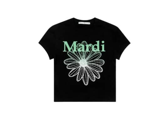 Mardi Mercredi FlowerMardi Cropped Tee Black Mint