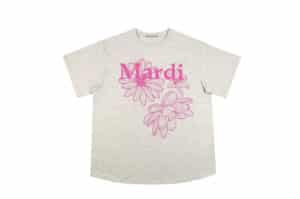 Mardi Mercredi Les Cadeaux Triple Flower Tee Oatmeal Pink