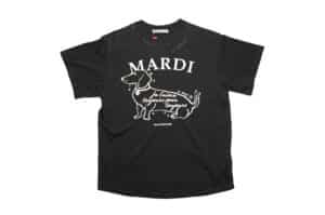 Mardi Mercredi Swing The Tail DDANJI Flower Choker Tee Black Ivory