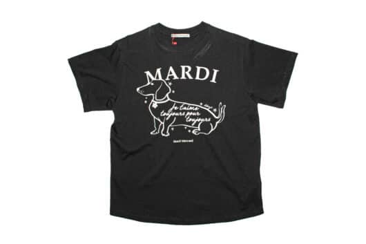 Mardi Mercredi Swing The Tail DDANJI Flower Choker Tee Black Ivory