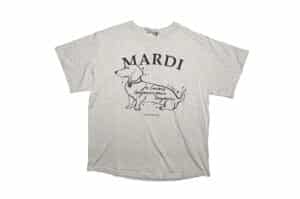 Mardi Mercredi Swing The Tail DDANJI Flower Choker Tee Oatmeal Black