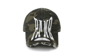 PANQ 2024FW Pin-Attached Destroyed Camo Cap Green