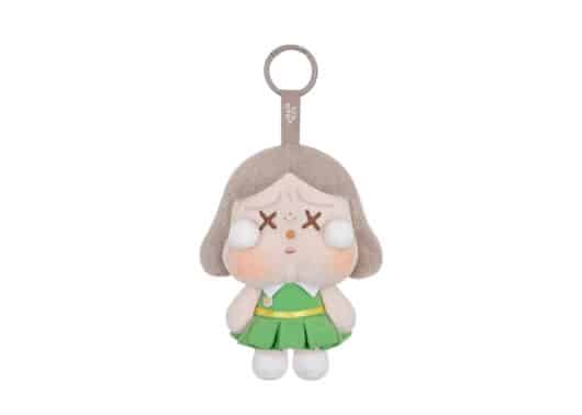 Pop Mart CRYBABY Sunset Concert Series Dim Green Plush Pendant Front View