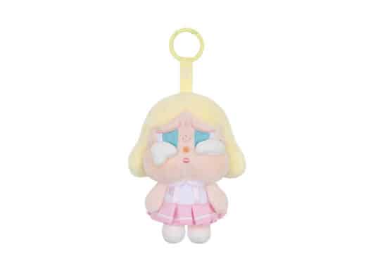 Pop Mart CRYBABY Sunset Concert Series Plush Pendant Pink White Front View