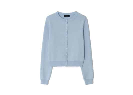 Ronron Button Up Knit Cardigan Soft Blue