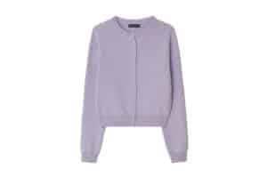 Ronron Button Up Knit Cardigan Soft Purple