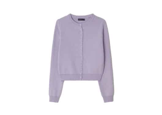 Ronron Button Up Knit Cardigan Soft Purple