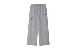 Ronron Drawing Pony Stitch Sweat Jogger Pants Grey