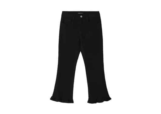 Ronron Frill Capri Pants Black