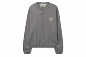 Satur Basic Crew Neck Fine Cardigan Melange Gray (W)