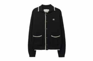 Satur Bluff Raccoon Collar Knit Cardigan Black (W)