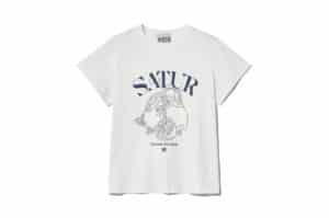 Satur Capri Citron Drawing Summer Graphic Tee Resort Ivory (W)