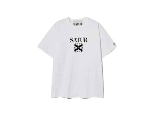 Satur Classic Logo Tee Clean White