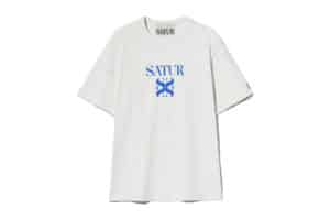 Satur Classic Logo Tee White Blue (W)
