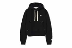 Satur Classic Small Logo Rivet Hoodie Classic Black (W)