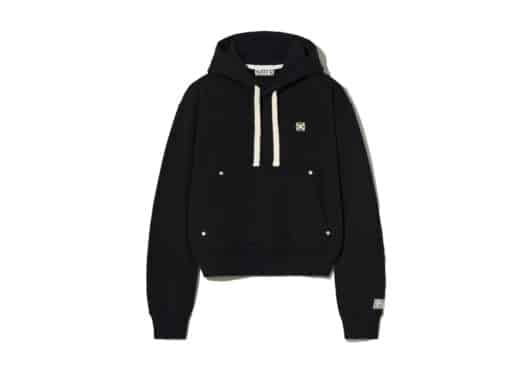 Satur Classic Small Logo Rivet Hoodie Classic Black (W)