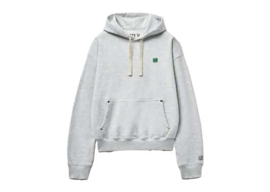 Satur Classic Small Logo Rivet Hoodie Melange White (W)