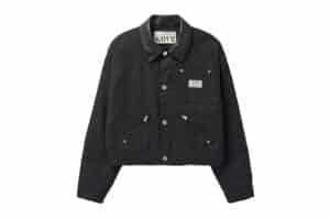 Satur Crop Cotton Work Jacket Black (W)