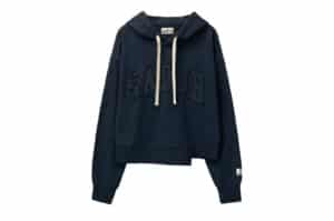 Satur Dublin Crop Hood Tee Navy (W)
