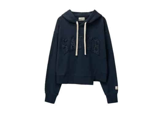 Satur Dublin Crop Hood Tee Navy (W)