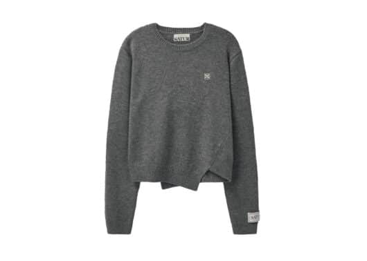 Satur Dublin Unbalanced Cashmere Blend Knit Classic Charcoal (W)
