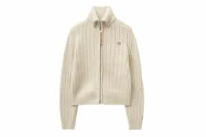 Satur Faro Boucle Knit Zip-up Cream (W)