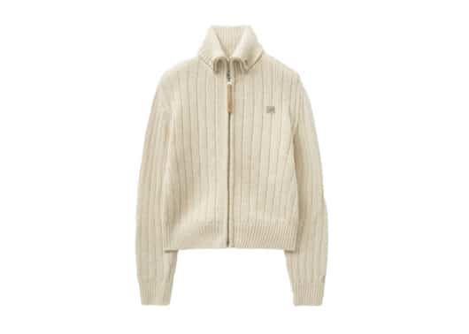 Satur Faro Boucle Knit Zip-up Cream (W)