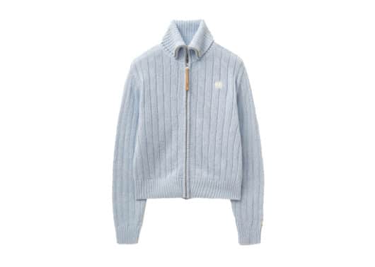 Satur Faro Boucle Knit Zip-up Sky Blue (W)