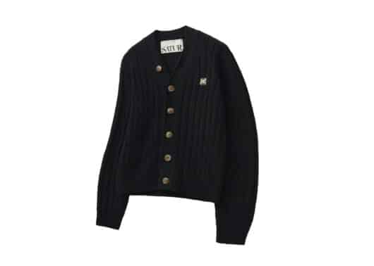 Satur Faro Over Size Boucle Cardigan Classic Black (W)