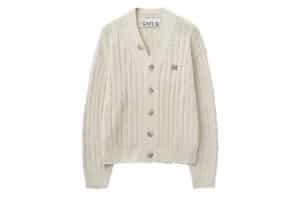 Satur Faro Over Size Boucle Cardigan Lucent Ivory (W)