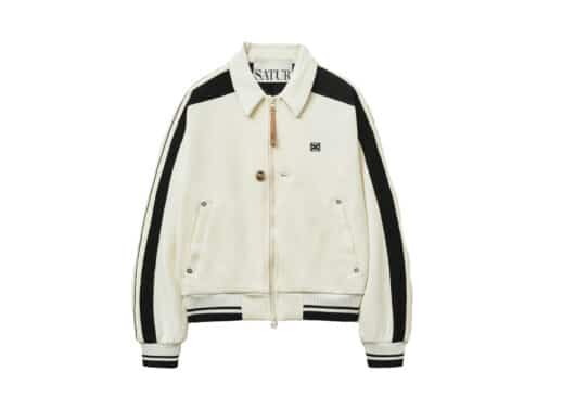 Satur Lawton Collar Track Zip-up Jacket Art Black (W)