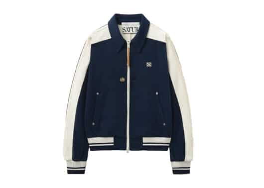Satur Lawton Collar Track Zip-up Jacket Classic Navy (W)