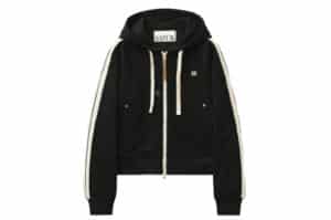 Satur Lawton Loose Fit Hood Zip-up Caviar Black (W)