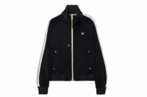 Satur Lawton Velour Track Zip-up Jacket Black (W)