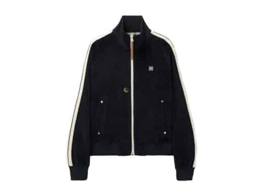 Satur Lawton Velour Track Zip-up Jacket Black (W)