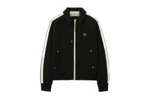 Satur Lawton Waffle Collar Track Zip-up Jacket Black (W)