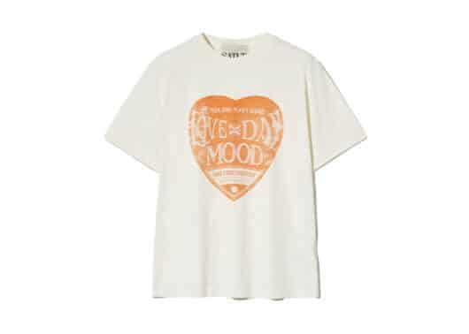 Satur Saturday Retro Mood Graphic Tee Cream Orange (W)