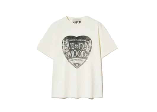 Satur Saturday Retro Mood Graphic Tee Vintage White (W)