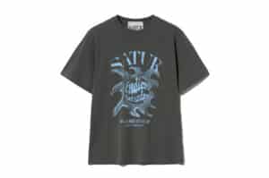 Satur Sun Retro Graphic Tee Charcoal Blue (W)