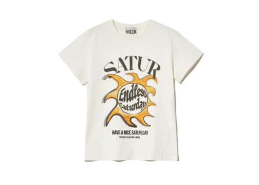 Satur Sun Retro Graphic Tee Retro Ivory (W)
