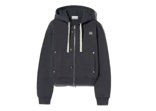 Satur Teo Cotton All Day Hood Zip-up Classic Charcoal (W)