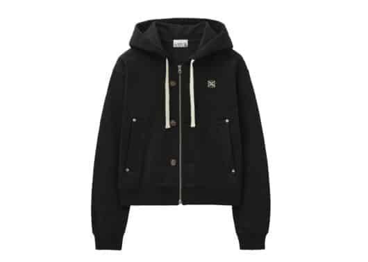 Satur Teo Cotton All Day Hood Zip-up Palette Black (W)