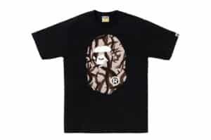 BAPE Trial Camo Big Ape Head Tee Black/Beige