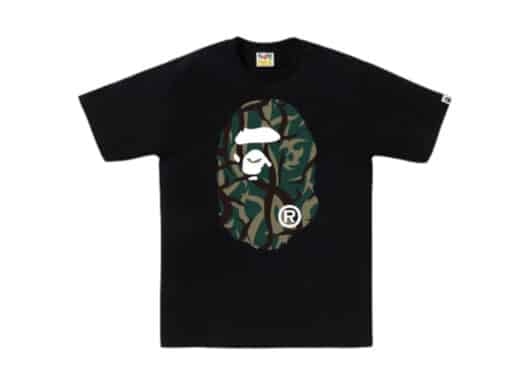 BAPE Trial Camo Big Ape Head Tee Black/Green