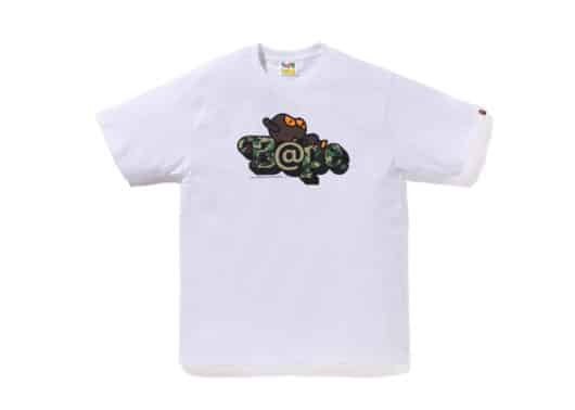BAPE x Medicom Toy ABC Camo Be@R Milo Tee White