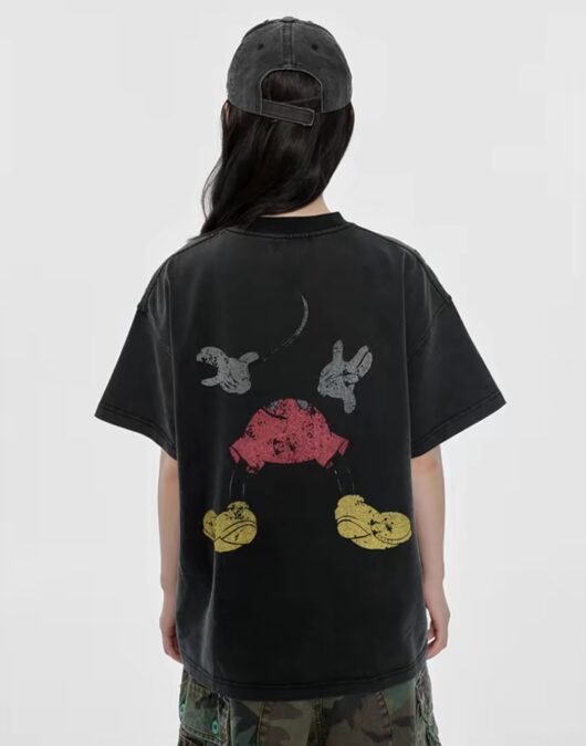 Vulcan Question Mark Mickey Tee Washed Black #051 - Image 2
